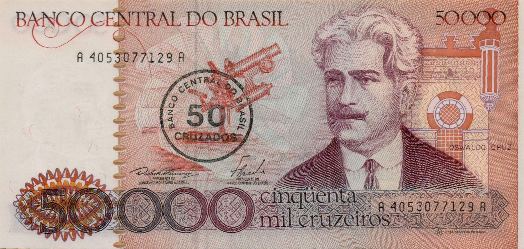 Brazil 50 1986 UNC P-207